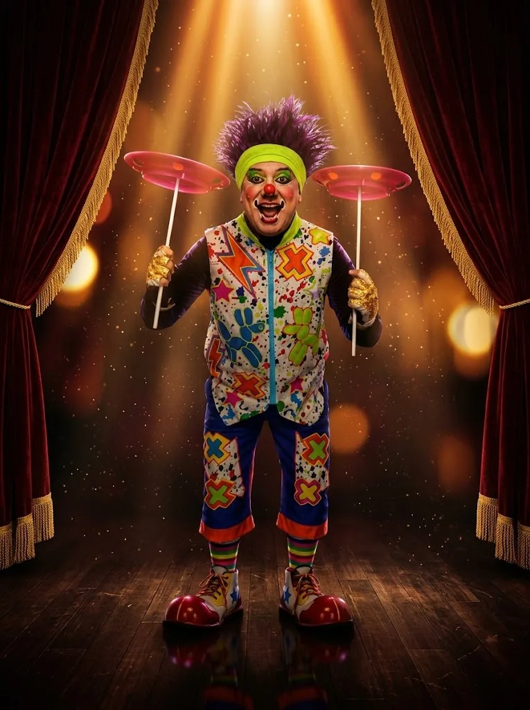 Payaso Charalito show familiar